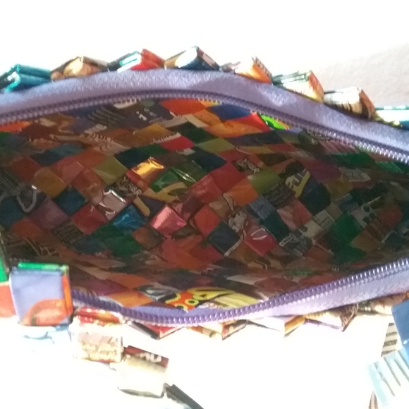 Candy Wrapper Shoulder Bag Handbag Metallic unique 1990s Hard To Find - Picture 4 of 10